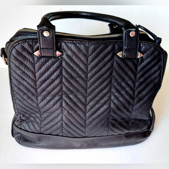 Black Satchel Handbag W Strap Option. Multiple Storage Compartments, VGUC! - Picture 2 of 7